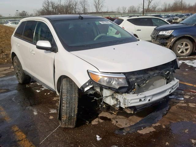 2FMDK4JC7EBB17653 - 2014 FORD EDGE SEL WHITE photo 1