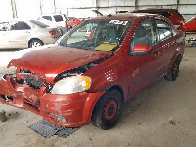 KL1TD5DE5BB242687 - 2011 CHEVROLET AVEO LS RED photo 2