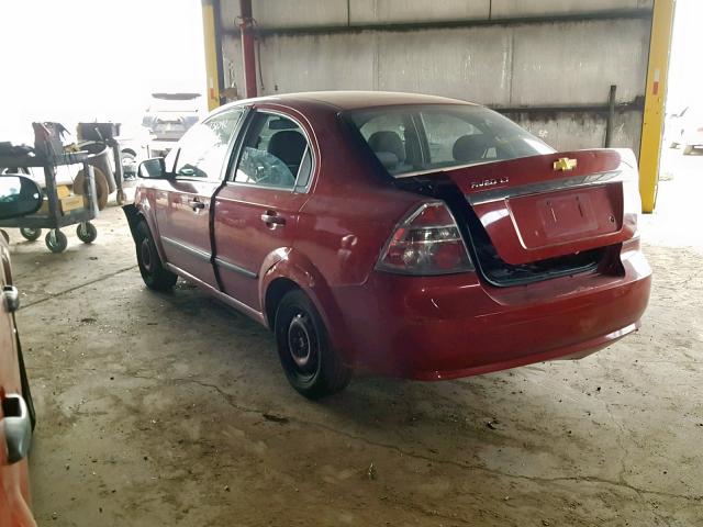 KL1TD5DE5BB242687 - 2011 CHEVROLET AVEO LS RED photo 3