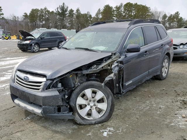 4S4BRDKCXB2423166 - 2011 SUBARU OUTBACK 3. GRAY photo 2