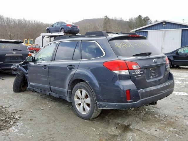 4S4BRDKCXB2423166 - 2011 SUBARU OUTBACK 3. GRAY photo 3