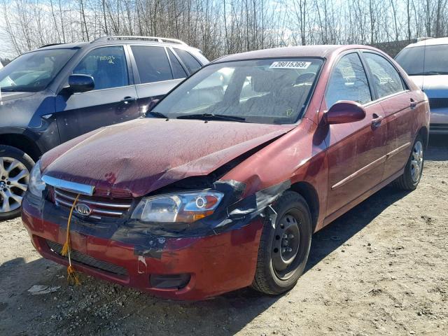 KNAFE121875399435 - 2007 KIA SPECTRA EX MAROON photo 2