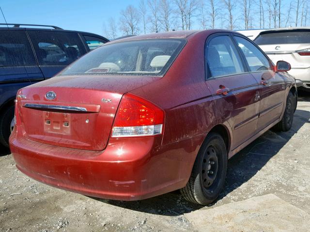 KNAFE121875399435 - 2007 KIA SPECTRA EX MAROON photo 4