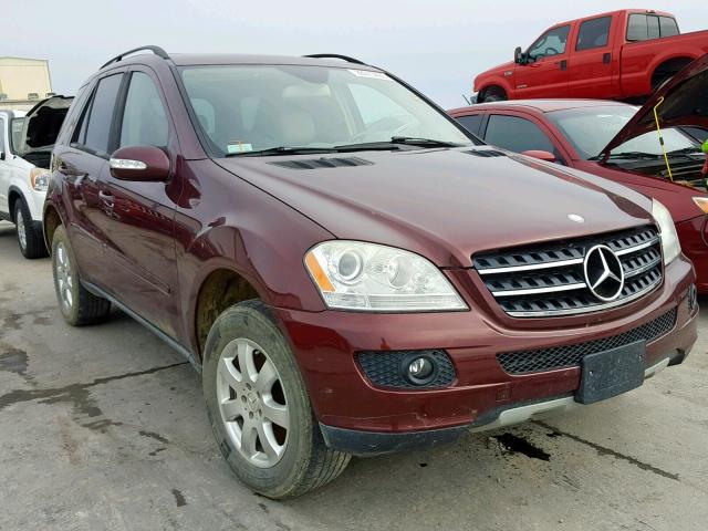 4JGBB86EX7A185792 - 2007 MERCEDES-BENZ ML 350 BURGUNDY photo 1