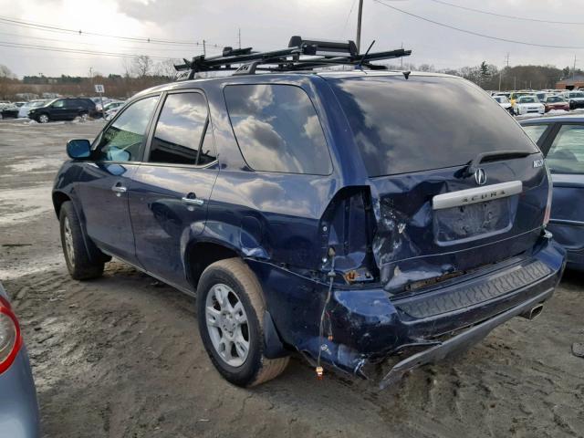 2HNYD18604H523391 - 2004 ACURA MDX TOURIN BLUE photo 3