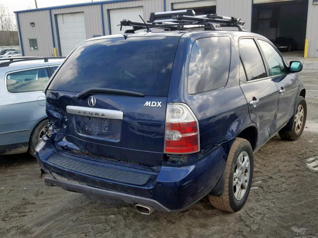 2HNYD18604H523391 - 2004 ACURA MDX TOURIN BLUE photo 4