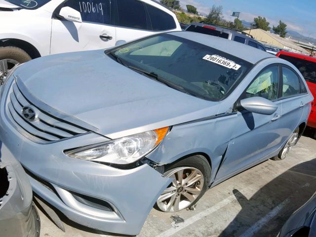 5NPEB4AC9DH809876 - 2013 HYUNDAI SONATA GLS BLUE photo 2