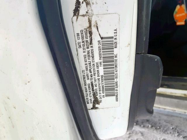 4S3BG6857X7632065 - 1999 SUBARU LEGACY OUT WHITE photo 10