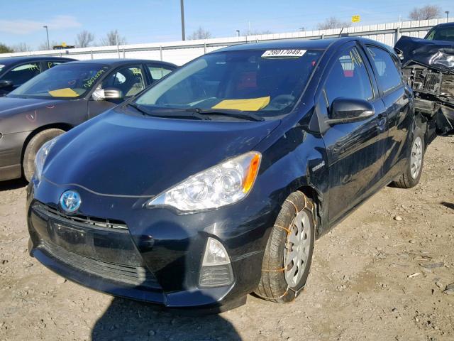 JTDKDTB33E1073323 - 2014 TOYOTA PRIUS C BLACK photo 2