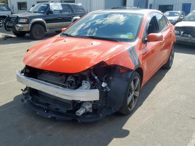 1C3CDFEB6FD224670 - 2015 DODGE DART GT ORANGE photo 2