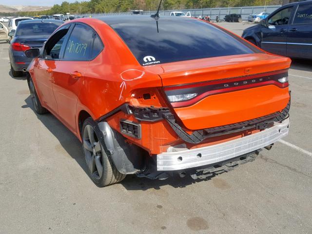 1C3CDFEB6FD224670 - 2015 DODGE DART GT ORANGE photo 3