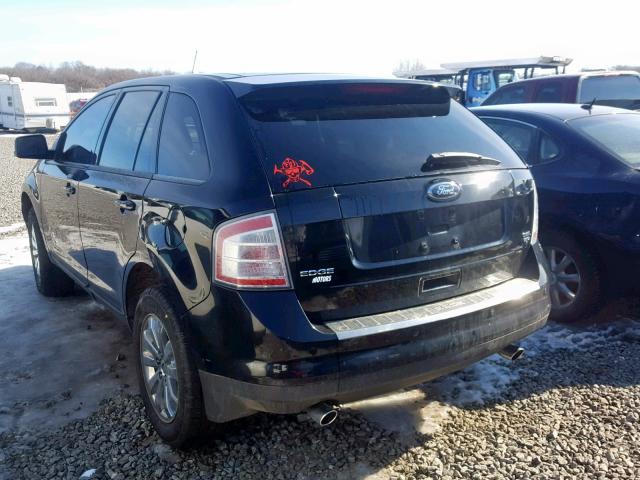 2FMDK48C18BA31538 - 2008 FORD EDGE SEL BLACK photo 3