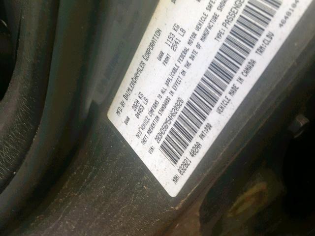 2B3HD56M54H620926 - 2004 DODGE INTREPID E GRAY photo 10