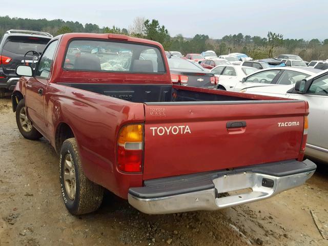 4TANL42N8YZ581859 - 2000 TOYOTA TACOMA RED photo 3