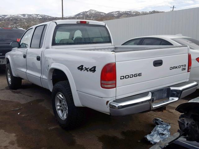 1D7HG48N63S344291 - 2003 DODGE DAKOTA QUA WHITE photo 3