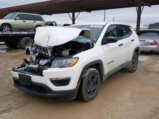 3C4NJCABXJT212865 - 2018 JEEP COMPASS SP WHITE photo 2