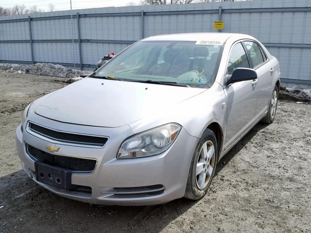 1G1ZG57B78F257973 - 2008 CHEVROLET MALIBU LS SILVER photo 2