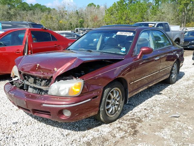 KMHFU45E02A183211 - 2002 HYUNDAI XG 350 MAROON photo 2