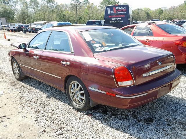 KMHFU45E02A183211 - 2002 HYUNDAI XG 350 MAROON photo 3