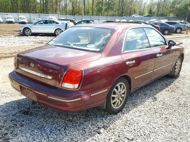 KMHFU45E02A183211 - 2002 HYUNDAI XG 350 MAROON photo 4