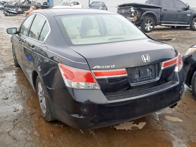 1HGCP2F42CA241623 - 2012 HONDA ACCORD LXP BLACK photo 3