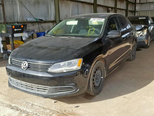 3VW2K7AJ4CM385385 - 2012 VOLKSWAGEN JETTA BASE Սև լուսանկար 2