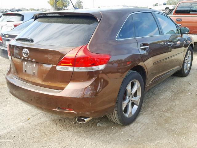 4T3ZK3BB2AU020863 - 2010 TOYOTA VENZA BASE BROWN photo 4