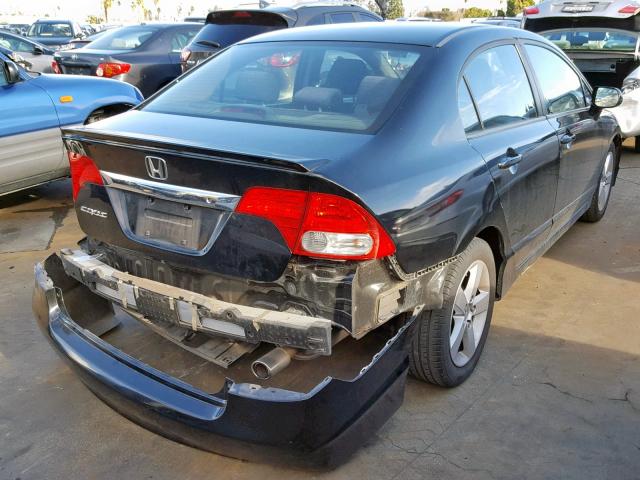 19XFA16679E045045 - 2009 HONDA CIVIC BLACK photo 4