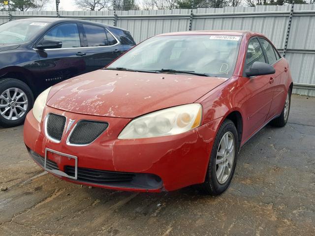 1G2ZF55B064226879 - 2006 PONTIAC G6 SE RED photo 2