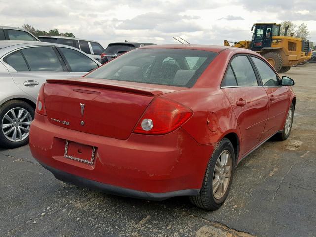 1G2ZF55B064226879 - 2006 PONTIAC G6 SE RED photo 4