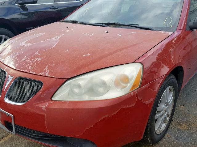 1G2ZF55B064226879 - 2006 PONTIAC G6 SE RED photo 9