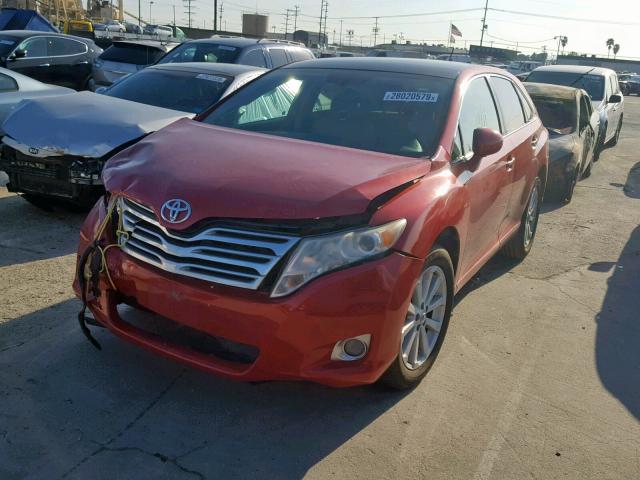 4T3ZA3BB1AU020923 - 2010 TOYOTA VENZA BASE RED photo 2