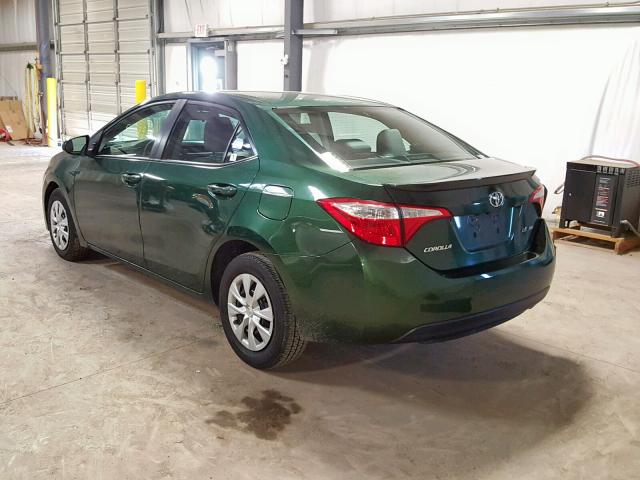 2T1BPRHE5EC114324 - 2014 TOYOTA COROLLA EC GREEN photo 3