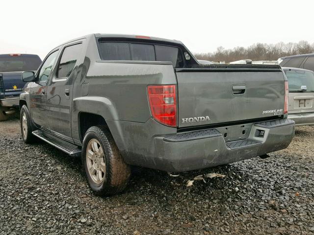 2HJYK16478H509325 - 2008 HONDA RIDGELINE GRAY photo 3