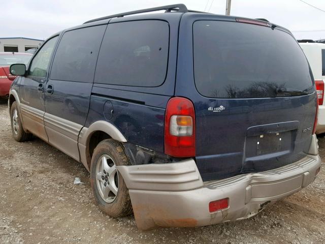 1GMDX03E8YD109553 - 2000 PONTIAC MONTANA BLUE photo 3