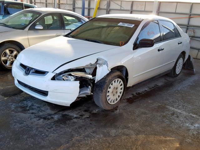 1HGCM56155A105201 - 2005 HONDA ACCORD DX WHITE photo 2