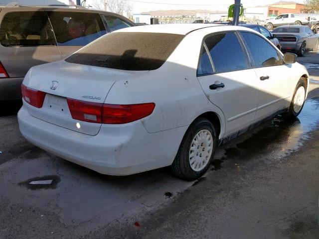 1HGCM56155A105201 - 2005 HONDA ACCORD DX WHITE photo 4