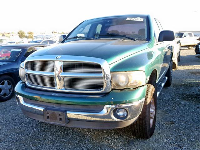 3D7KU28D74G124581 - 2004 DODGE RAM 2500 S GREEN photo 2