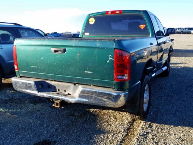 3D7KU28D74G124581 - 2004 DODGE RAM 2500 S GREEN photo 4