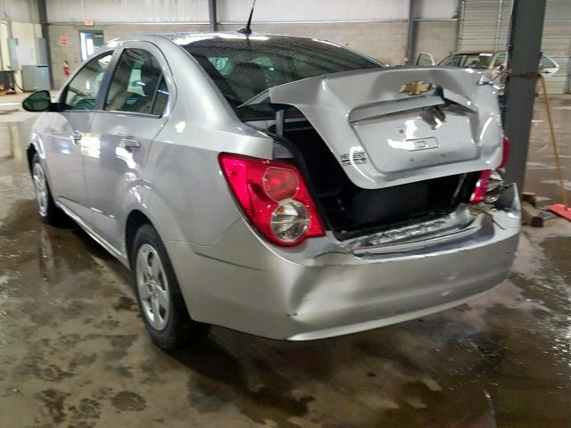 1G1JA5SH0E4184835 - 2014 CHEVROLET SONIC LS ვერცხლისფერი ფოტო 3