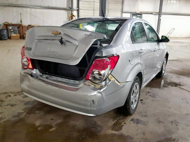 1G1JA5SH0E4184835 - 2014 CHEVROLET SONIC LS ვერცხლისფერი ფოტო 4