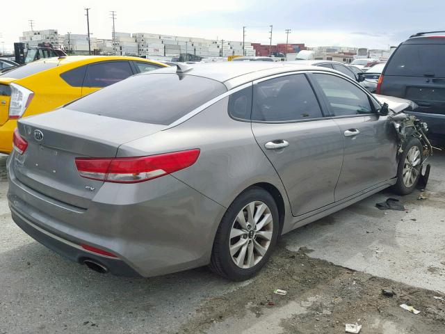 5XXGU4L30GG042242 - 2016 KIA OPTIMA EX SILVER photo 4