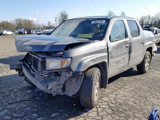 2HJYK16598H501848 - 2008 HONDA RIDGELINE GRAY photo 2