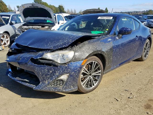 JF1ZNAA14D2714560 - 2013 TOYOTA SCION FR-S BLUE photo 2
