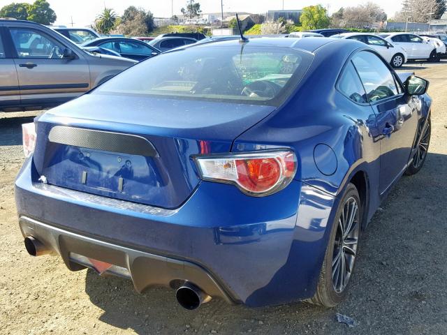 JF1ZNAA14D2714560 - 2013 TOYOTA SCION FR-S BLUE photo 4