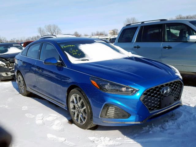 5NPE34AB2JH634158 - 2018 HYUNDAI SONATA SPO BLUE photo 1