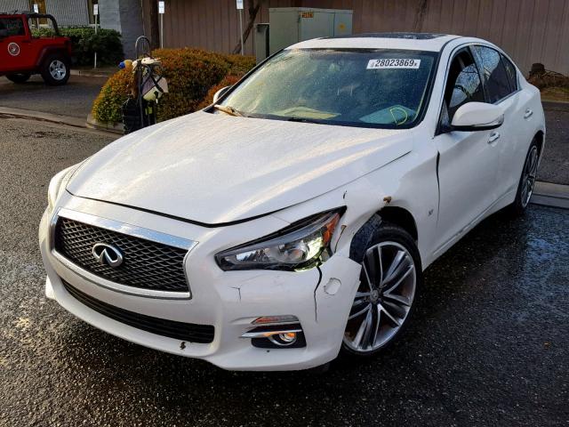 JN1BV7AR0FM403769 - 2015 INFINITI Q50 BASE WHITE photo 2