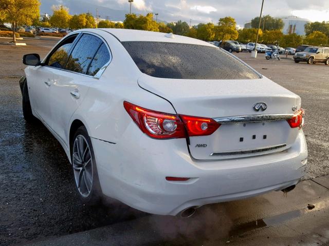 JN1BV7AR0FM403769 - 2015 INFINITI Q50 BASE WHITE photo 3