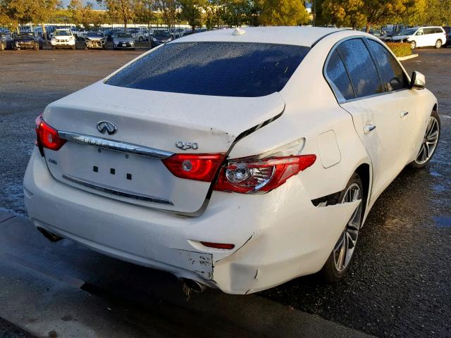 JN1BV7AR0FM403769 - 2015 INFINITI Q50 BASE WHITE photo 4