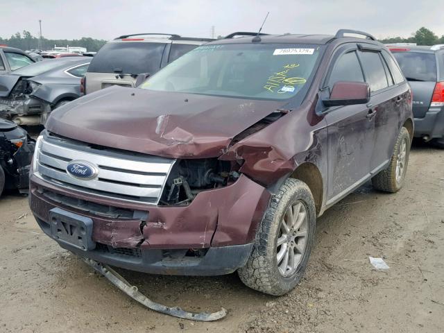 2FMDK3JC2ABA08425 - 2010 FORD EDGE SEL BURGUNDY photo 2